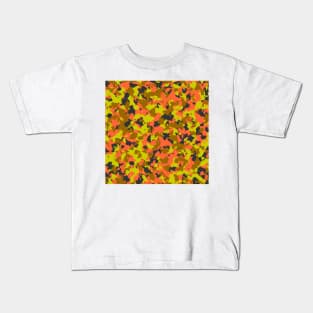 Camouflage Yellow green Orange Kids T-Shirt